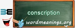 WordMeaning blackboard for conscription